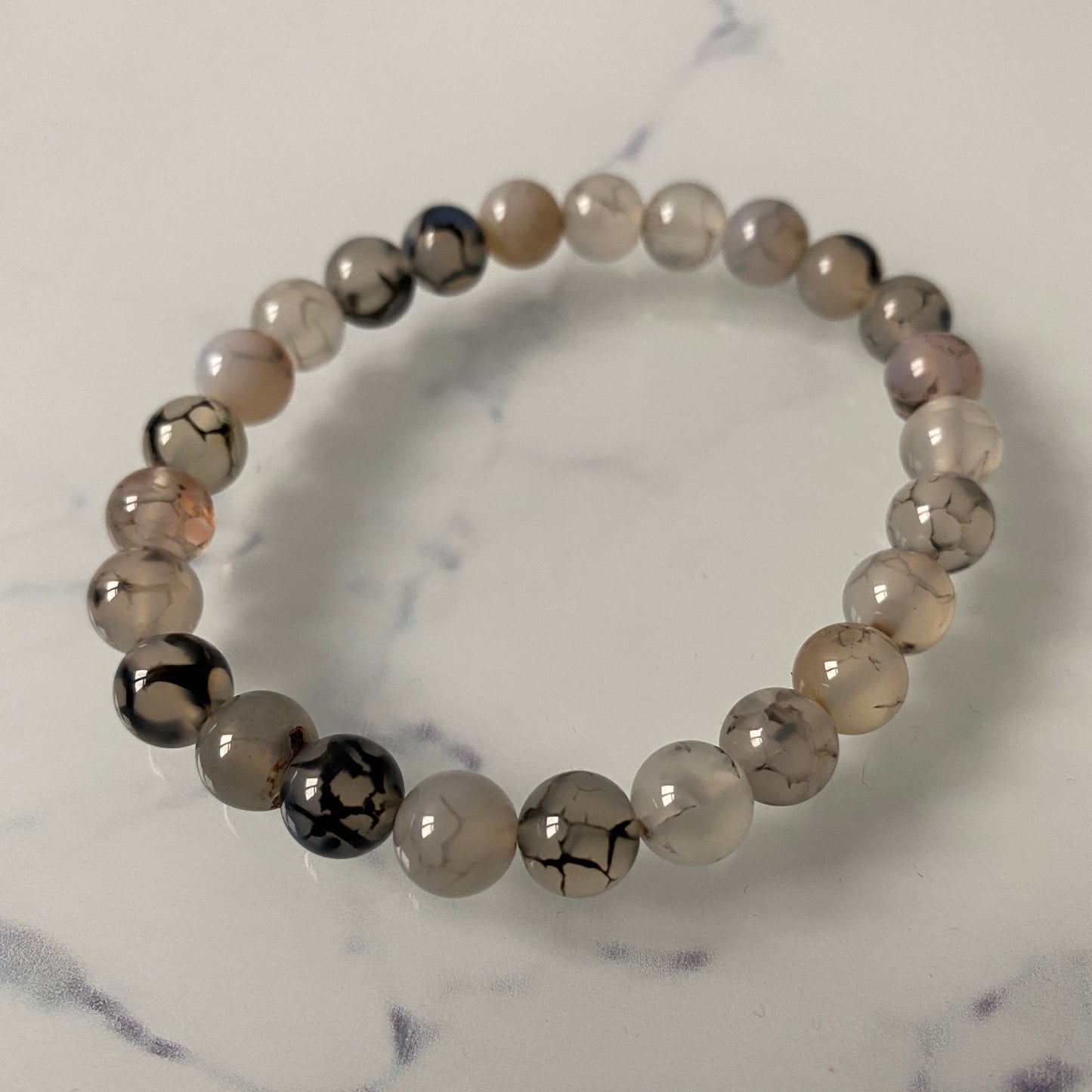 Pure Tourmalinated Quartz 8mm Unisex Bracelet