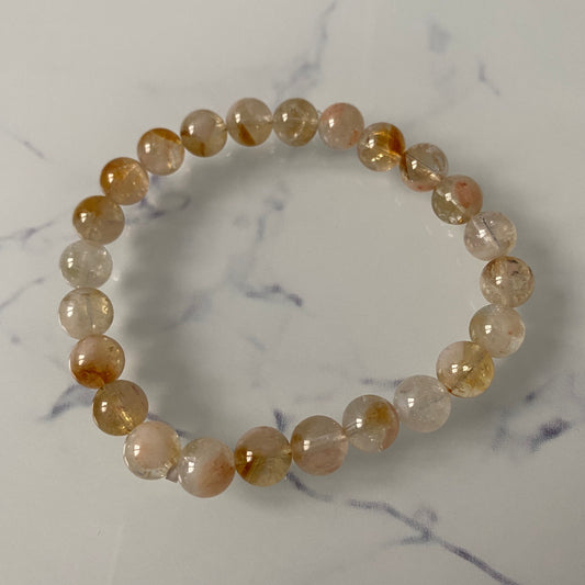 Clear Citrin 8mm Unisex Bracelet