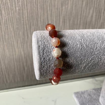 Pure Carnelian Agate 8mm Shaped Unisex String Bracelet