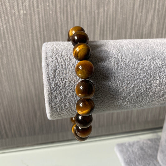 Pure Tiger's Eye 10mm Unisex Bracelet