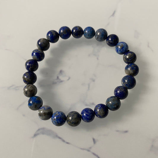 Pure Lapis Lazuli 8mm Unisex Bracelet