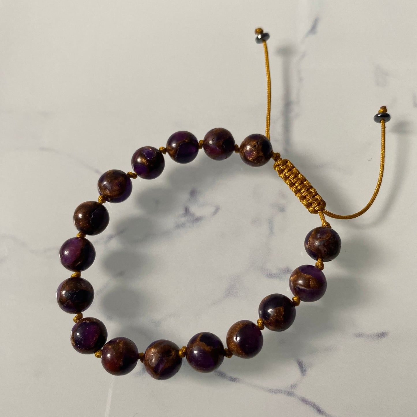 Pure Cacoxenite 8mm Unisex String Bracelet