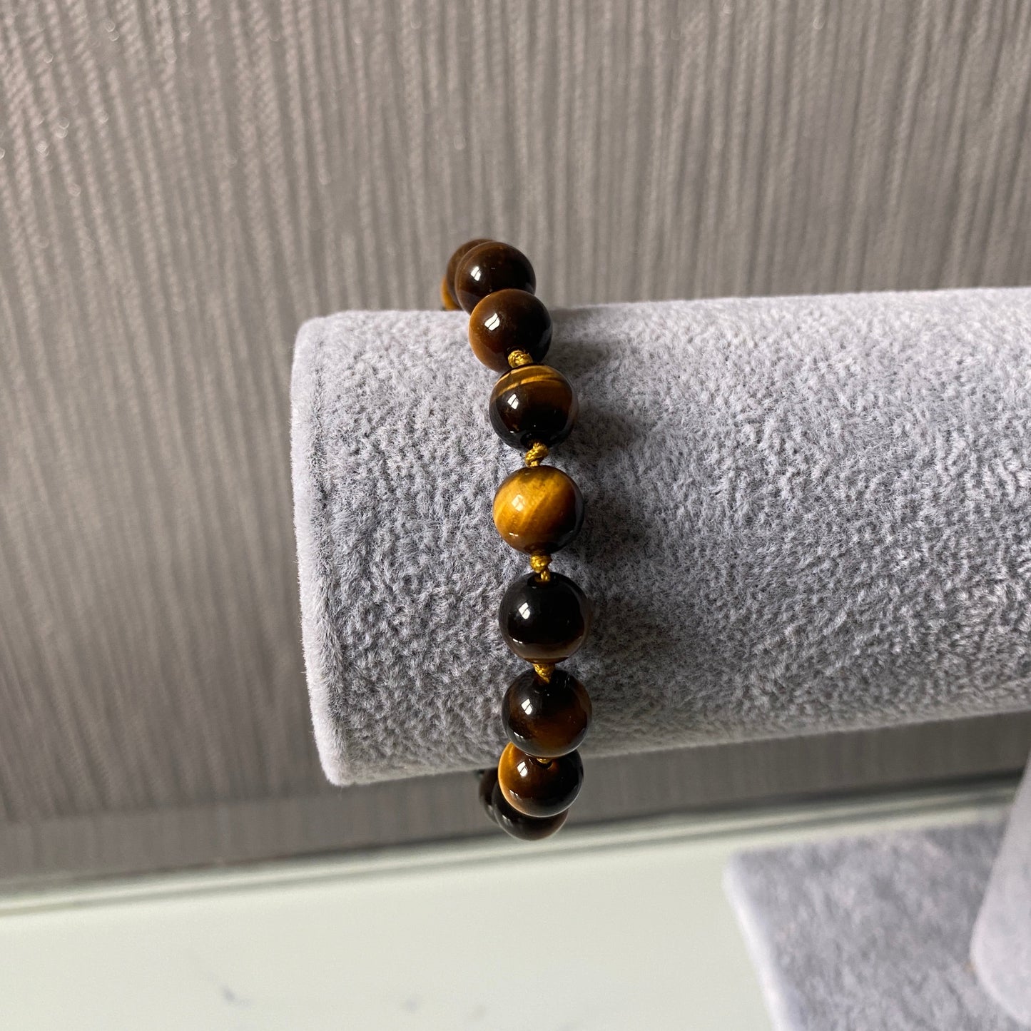 Pure Tiger's Eye 8mm Unisex String Bracelet