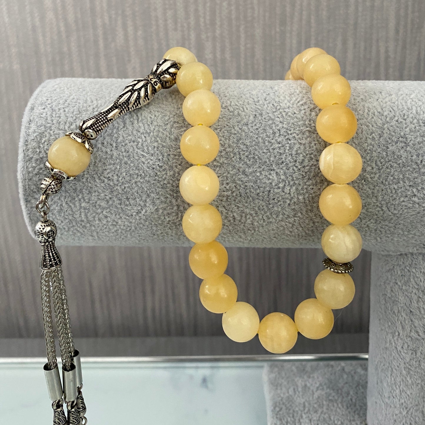 Sterling Silver 925 Calcite 10mm Rosary